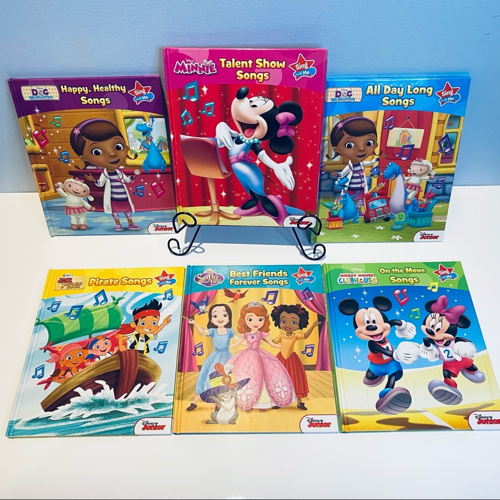 Disney Sing With Me Books Lot Of 6 Mickey Minnie Mouse